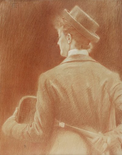 En tennisspelare; Studie för "Minnen"; En tennisspelare; Studie för "Memories", 1889 av Fernand Khnopff