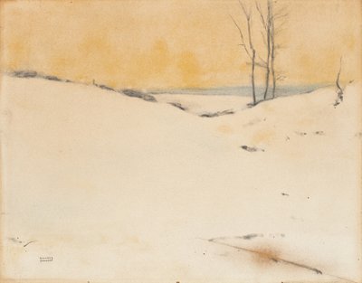 I snön, c.1916 av Fernand Khnopff