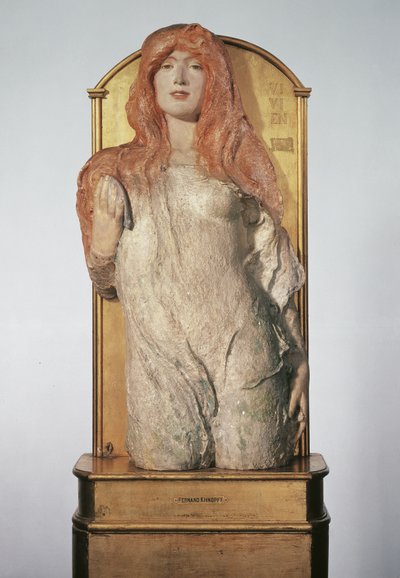 Halvfigur av en nymf ("Vivien") av Fernand Khnopff