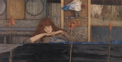 Jag låser dörren bakom mig av Fernand Khnopff