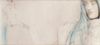 Studie för The Secret, c.1902 av Fernand Khnopff