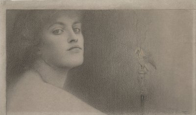Studie för lOffrande The Offering, 1891 av Fernand Khnopff