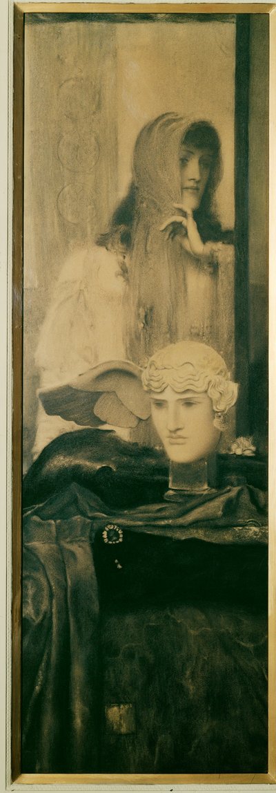 Vit, svart och guld (olja på duk) av Fernand Khnopff