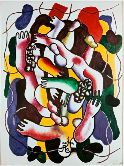 De mångfärgade dykarna av Fernand Leger