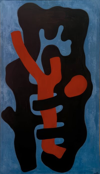 Element på blå bakgrund av Fernand Leger
