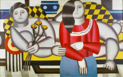 "Femme tenant des fleurs" (Kvinna som håller blommor) av Fernand Leger