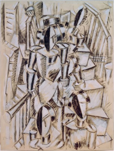 Figurer på en trappa av Fernand Leger