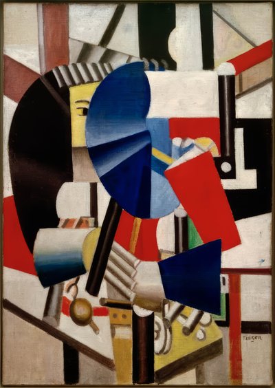 Kvinna med spegel av Fernand Leger