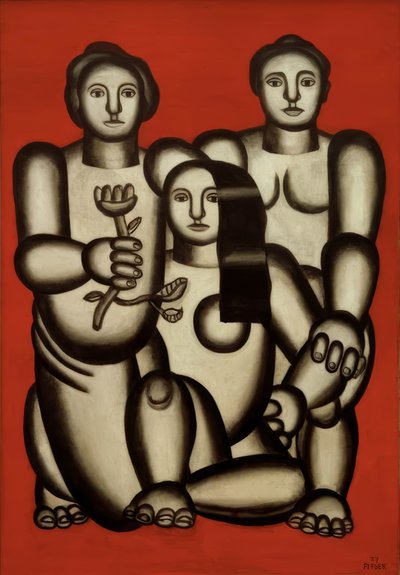Komposition med tre kvinnor av Fernand Leger