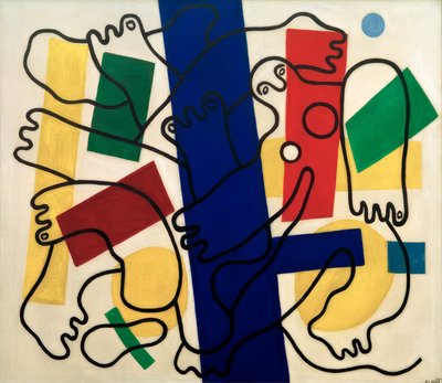 Två akrobater (dykare) av Fernand Leger