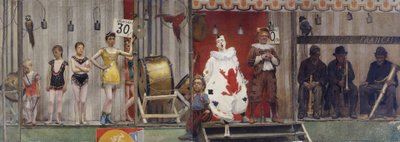 Grimaser och elände - Les Saltimbanques, år 1888 (olja på duk) av Fernand Pelez