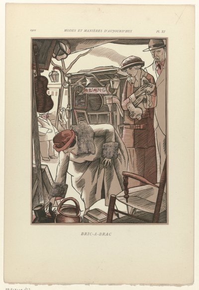 Dagens mode och uppförande, 1922, Pl. 11: Bric-A-Brac av Fernand Siméon
