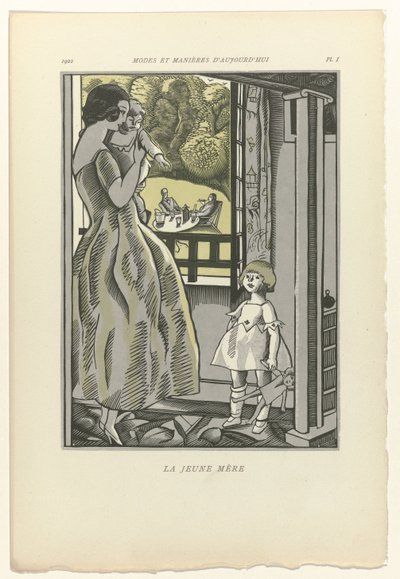 Modes and Manners of Today, 1922, Pl 1: Den unga modern av Fernand Siméon