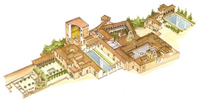 Alhambra, Granada, Spanien. Kungliga palats av Fernando Aznar Cenamor