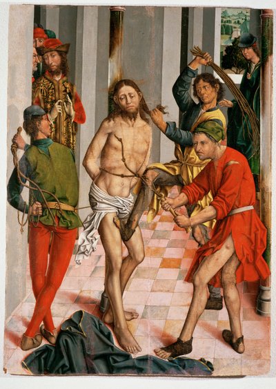 Flagellation (målning på trä) av Fernando Gallego