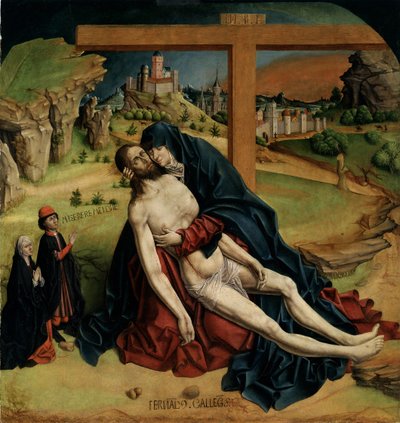 Pietà, 1465-1470 av Fernando Gallego