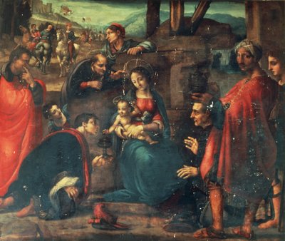 Tillbedjan av Magi av Fernando de Llanos