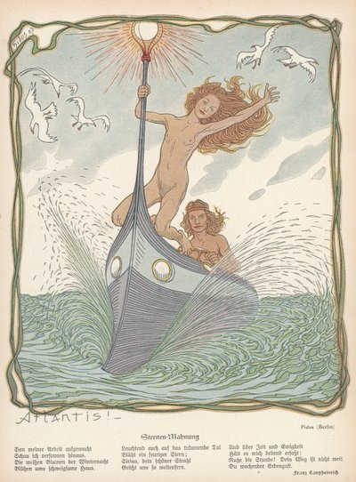 Atlantis! 1907, utgiven i "Jugend" (litho) av Fidus