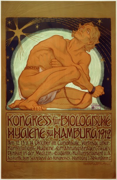 "Kongress för biologisk hygien i Hamburg 1912" / Fidus / Affisch, 1912 av Fidus