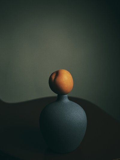 Mörk persikafärgad vas av FiguraNYC Photography