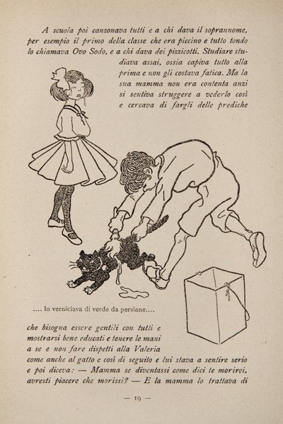Illustration ur en barnbok, ca 1920-30 av Filiberto Scarpelli