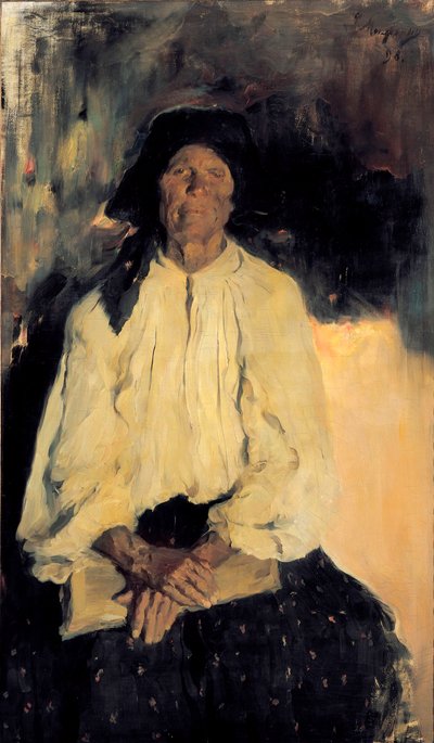 Porträtt av en gammal dam av Filipp Andreevich Maliavin