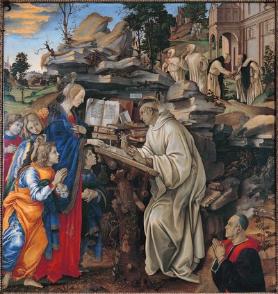 Jungfruns uppenbarelse för S:t Bernard av Filippino Lippi