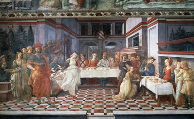 Herodes bankett eller dans av Salome (fresk) av Filippino Lippi