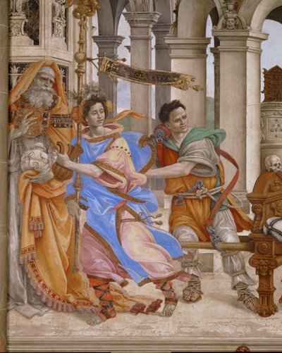Johannes Evangelisten återupplivar Drusiana (målning) av Filippino Lippi