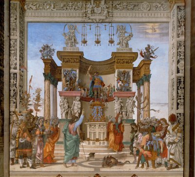 Sankt Filippos uppmanar ett monster att lämna Marstemplet i Hierapolis (målning) av Filippino Lippi