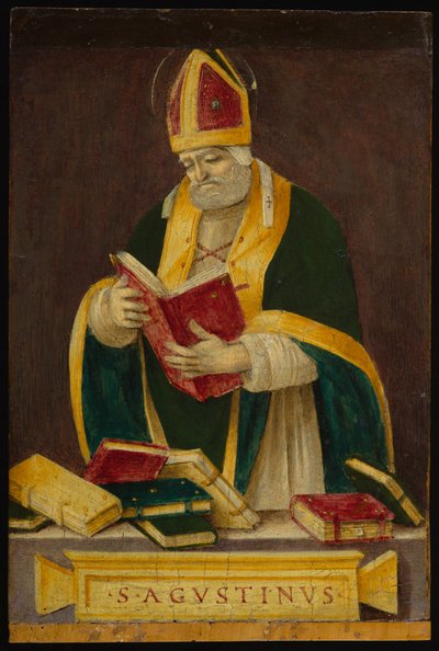 St. Augustine, ca 1490 (tempera på panel) av Filippino Lippi