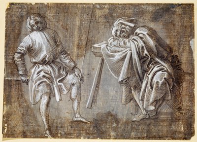 Två sittande figurer av Filippino Lippi