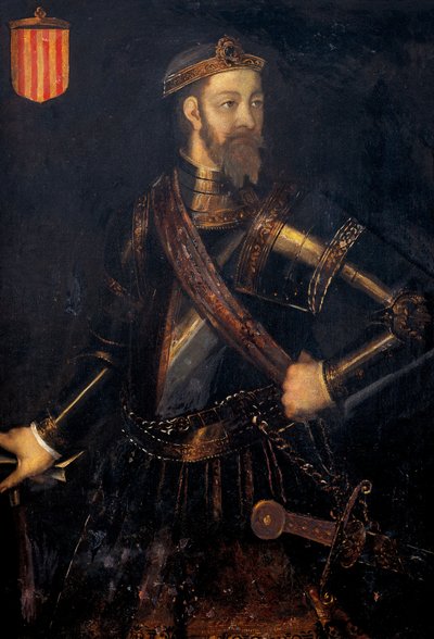 Porträtt av Ramon (Raymond) Borell I (972-1017), jarl av Barcelona, ​​​​Gerona och Ausona av Filippo Ariosto