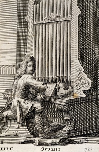 Man spelar orgel av Filippo Bonanni