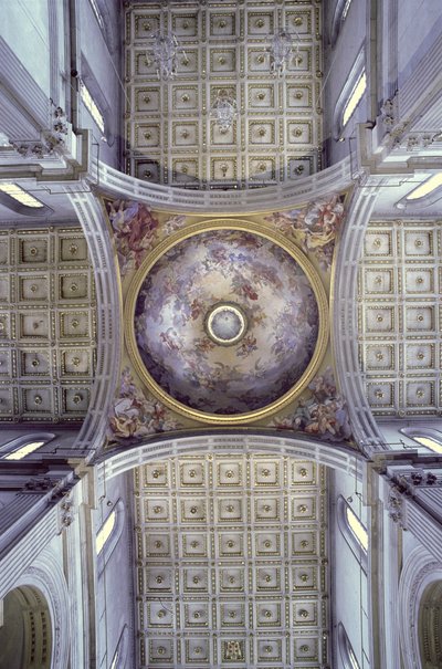 Utsikt över kupolens insida, byggd 1425-46 av Filippo Brunelleschi