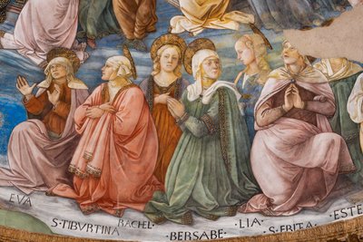 Heliga, detalj av Marias kröning av Filippo Lippi