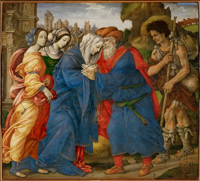 Mötet mellan Joachim och Anna (målning på duk) av Filippo Lippi
