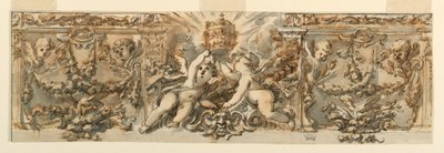 Teckning, Dekorering av en frise, ca 1770 av Filippo Marchionni