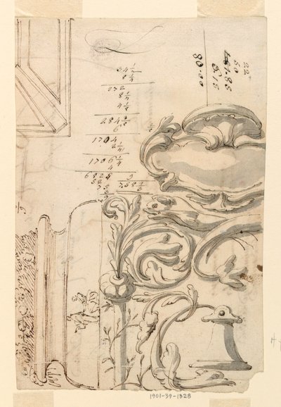 Teckning, Skisser, ca 1750 av Filippo Marchionni