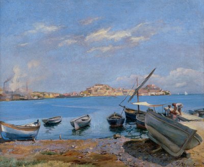 Portoferraio sett från San Giovanni av Filippo Marfori Savini