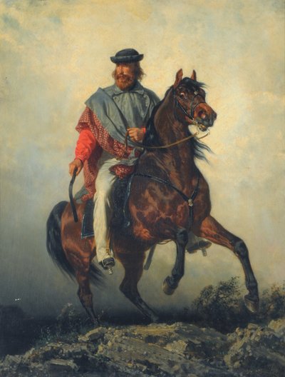 Garibaldi till häst av Filippo Palizzi