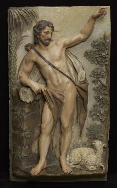 Johannes Döparen, 1763 (terrakotta, polykrom) av Filippo Scandellari