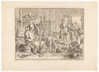 Pulcinella som skolmästare av Filippo Vasconi