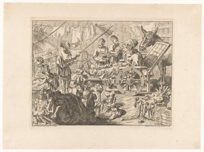Pulcinella i en rullstol av Filippo Vasconi