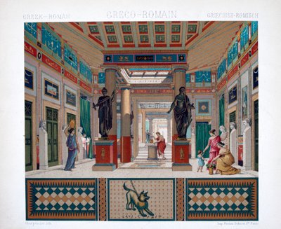 Grekiskt, romerskt tempel, c1800-1835 av Firmin Didot
