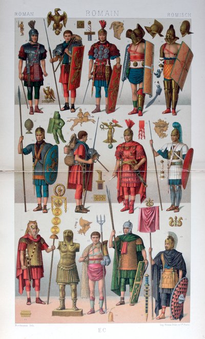 Romersk militär- och gladiatordräkt, c1800-1836 av Firmin Didot