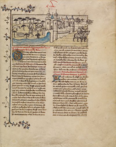 Romulus och Remus av First Master of the Bible historiale of Jean de Berry