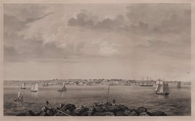 Castine, från Hospital Island av Fitz Henry Lane