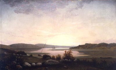 Creek nära Gloucester, Massachusetts (olja på duk) av Fitz Henry Lane