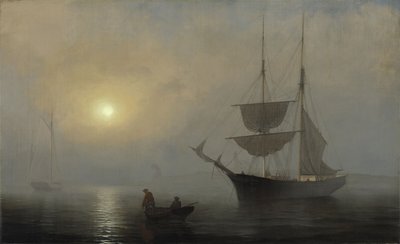 Fartyg i dimma, Gloucesters hamn av Fitz Henry Lane